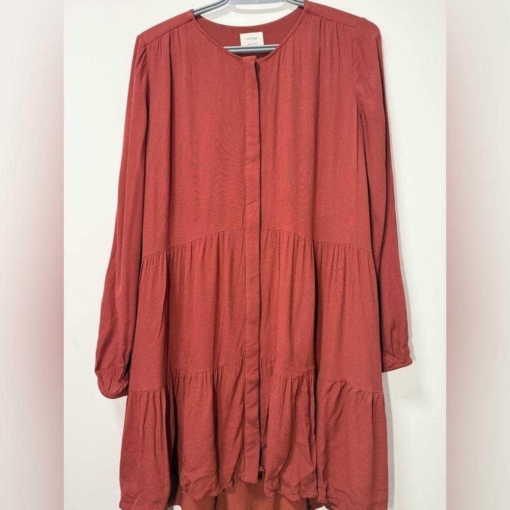 Aritzia Wilfred Barossa Dress Dark Carmine Red size S - Picture 4 of 7